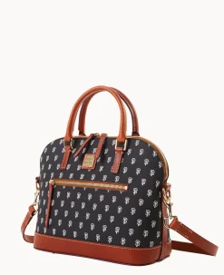 Dooney & Bourke Game Day Ready|Printed Fabric<MLB Domed Zip Satchel GIANTS