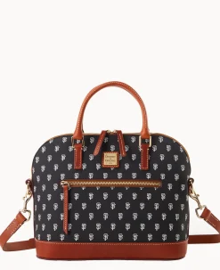 Dooney & Bourke Game Day Ready|Printed Fabric<MLB Domed Zip Satchel GIANTS
