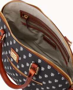 Dooney & Bourke Game Day Ready|Printed Fabric<MLB Domed Zip Satchel GIANTS