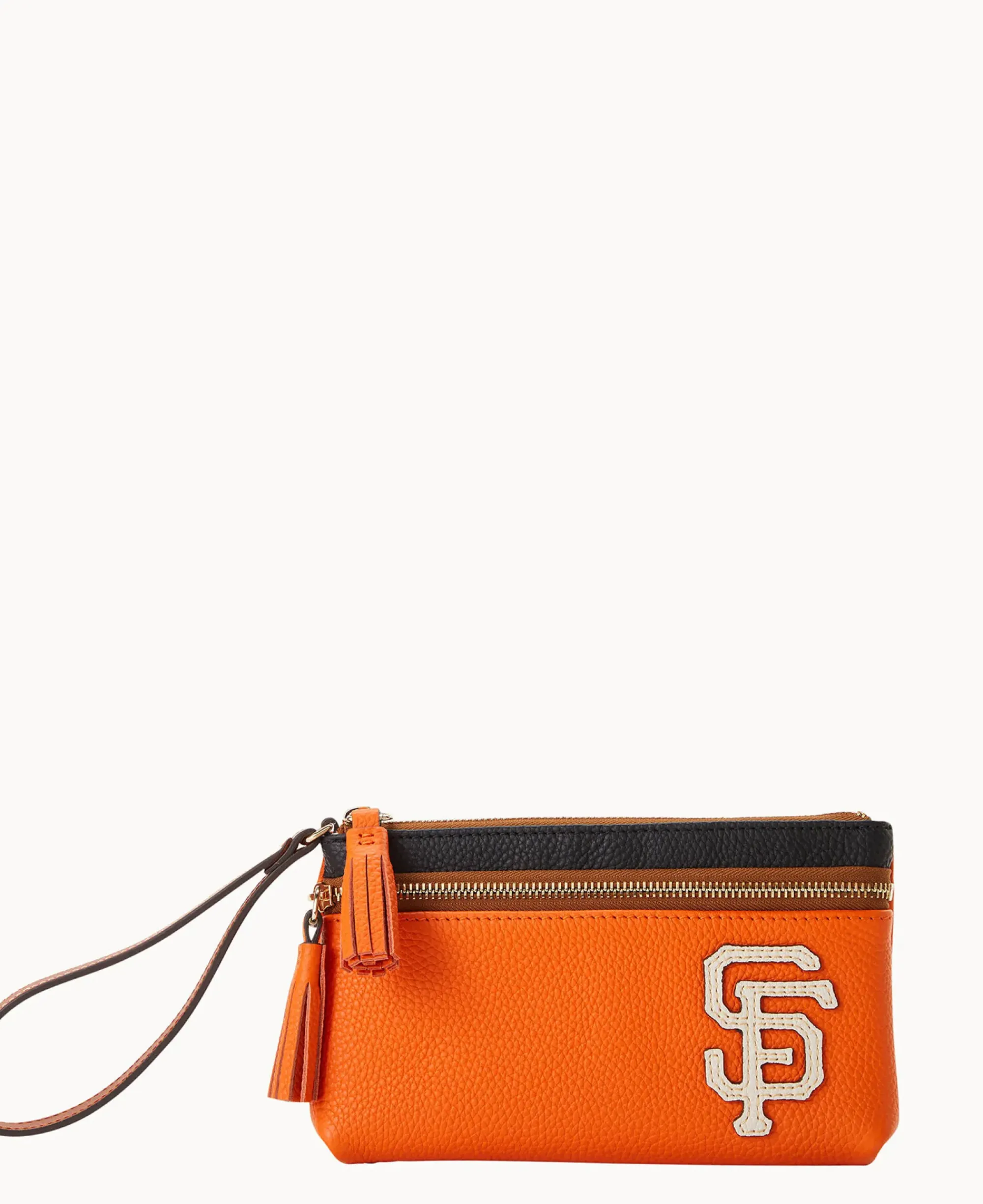 Dooney & Bourke Grab and Go|Wristlets<MLB Double Zip Wristlet Giants