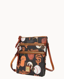 Dooney & Bourke Game Day Ready|Printed Fabric<MLB N S Triple Zip Crossbody Giants