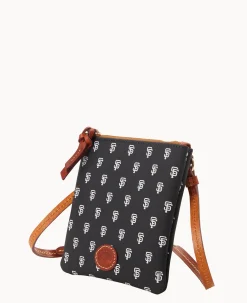 Dooney & Bourke Game Day Ready|Printed Fabric<MLB Small North South Top Zip Crossbody Giants