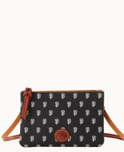 Dooney & Bourke Game Day Ready|Printed Fabric<MLB Top Zip Crossbody Giants
