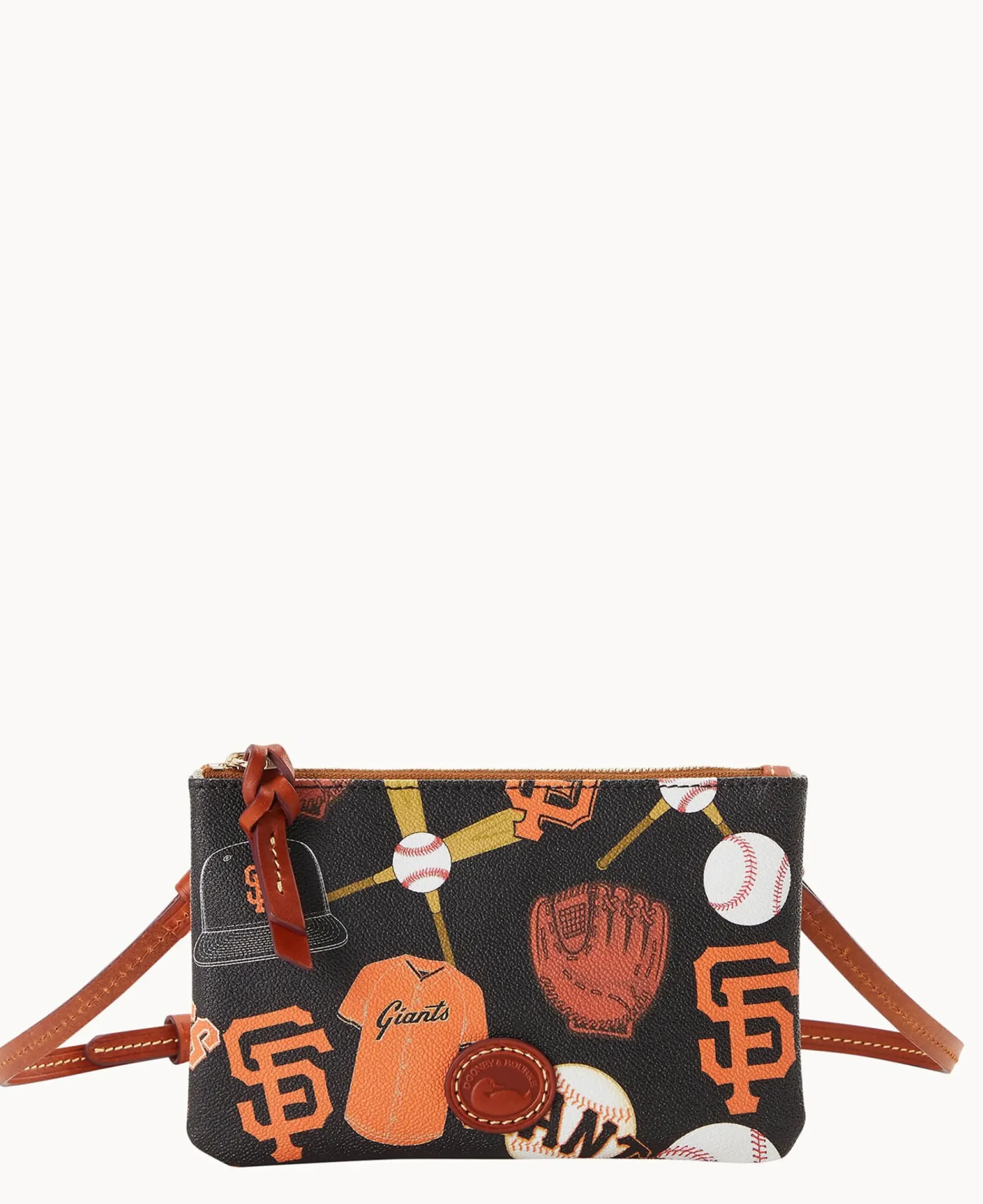 Dooney & Bourke Game Day Ready|Printed Fabric<MLB Top Zip Crossbody Giants