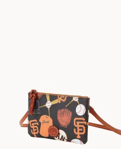 Dooney & Bourke Game Day Ready|Printed Fabric<MLB Top Zip Crossbody Giants