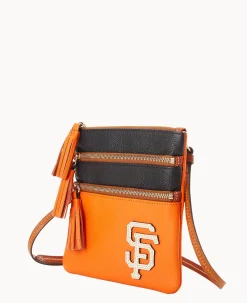 Dooney & Bourke Game Day Ready|Printed Fabric<MLB Triple Zip Crossbody Giants