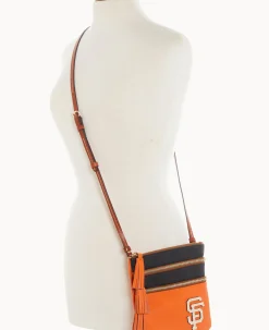 Dooney & Bourke Game Day Ready|Printed Fabric<MLB Triple Zip Crossbody Giants