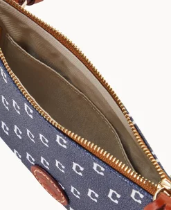 Dooney & Bourke Game Day Ready|Printed Fabric<MLB Top Zip Crossbody Guardians