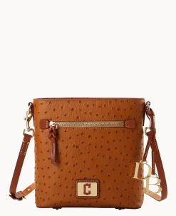 Dooney & Bourke Game Day Ready|Exotic Leather<MLB Zip Crossbody Guardians