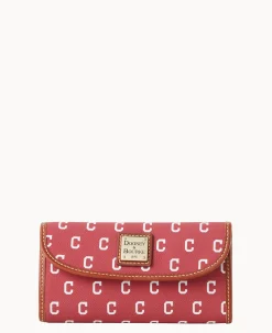 Dooney & Bourke Grab and Go|Clutches<MLB Continental Clutch Indians