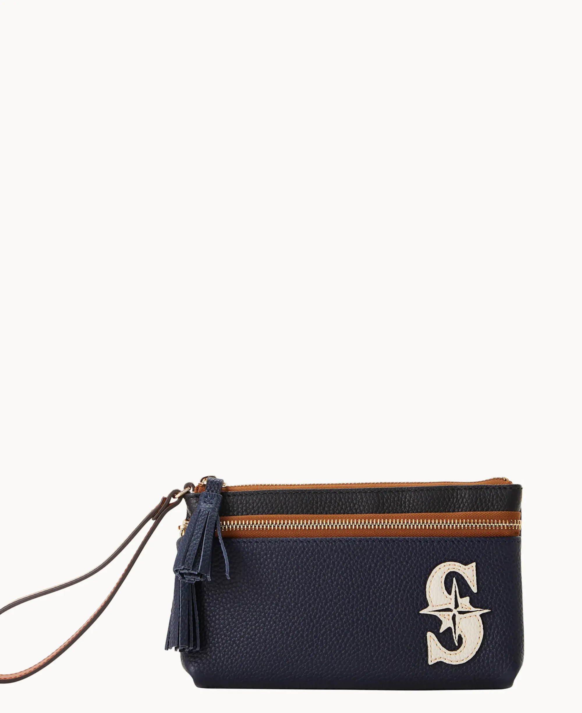 Dooney & Bourke Grab and Go|Wristlets<MLB Double Zip Wristlet Mariners