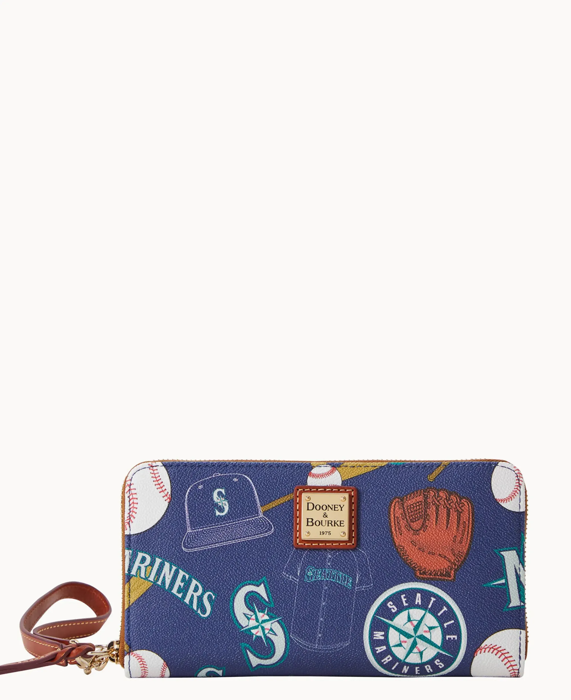 Dooney & Bourke Grab and Go|Wristlets<MLB Large Zip Around Wristlet Mariners