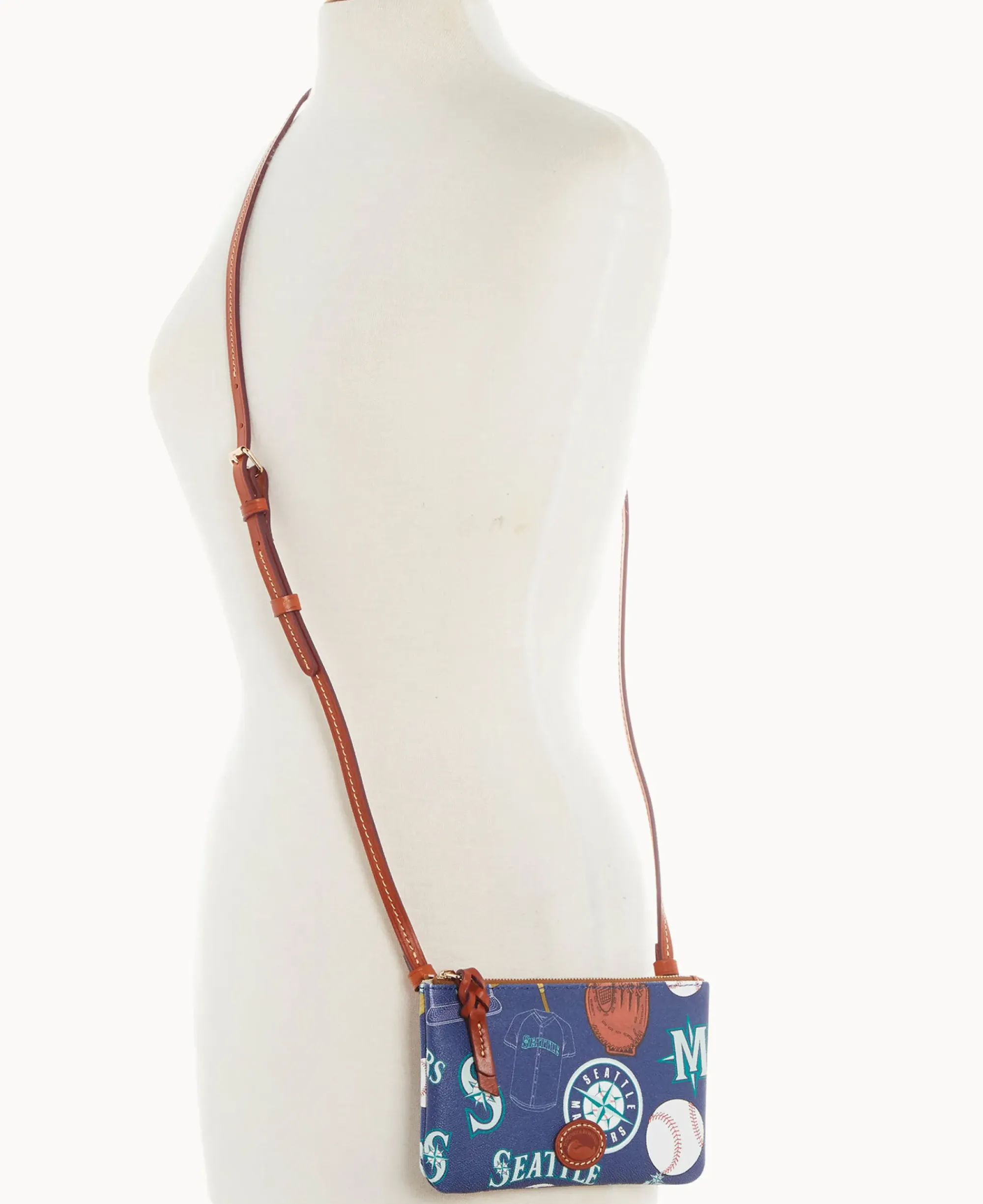 Dooney & Bourke Game Day Ready|Printed Fabric<MLB Top Zip Crossbody Mariners