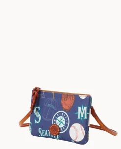 Dooney & Bourke Game Day Ready|Printed Fabric<MLB Top Zip Crossbody Mariners