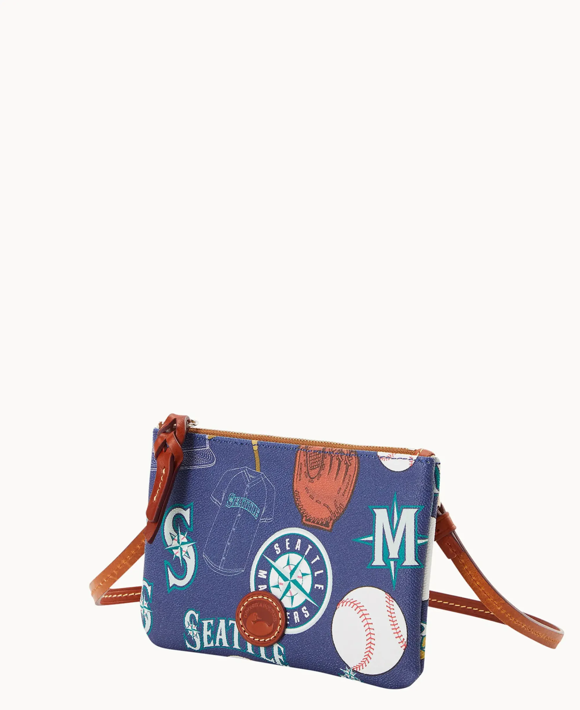 Dooney & Bourke Game Day Ready|Printed Fabric<MLB Top Zip Crossbody Mariners