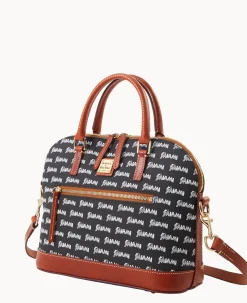 Dooney & Bourke Game Day Ready|Printed Fabric<MLB Domed Zip Satchel MARLINS
