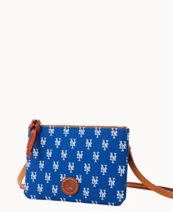 Dooney & Bourke Game Day Ready|Printed Fabric<MLB Top Zip Crossbody Mets
