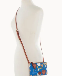 Dooney & Bourke Game Day Ready|Printed Fabric<MLB Top Zip Crossbody Mets
