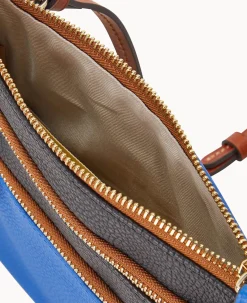 Dooney & Bourke Game Day Ready|Printed Fabric<MLB Triple Zip Crossbody Mets