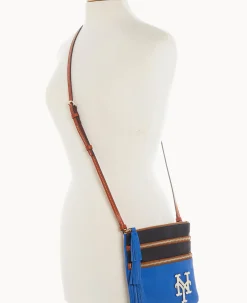 Dooney & Bourke Game Day Ready|Printed Fabric<MLB Triple Zip Crossbody Mets