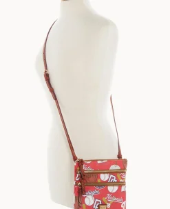 Dooney & Bourke Game Day Ready|Printed Fabric<MLB N S Triple Zip Crossbody Nationals