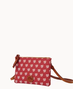 Dooney & Bourke Game Day Ready|Printed Fabric<MLB Top Zip Crossbody Nationals