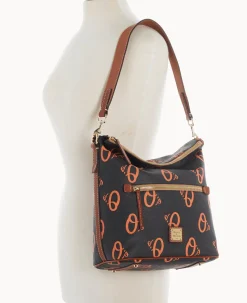 Dooney & Bourke Game Day Ready|Printed Fabric<MLB Large Sac Orioles