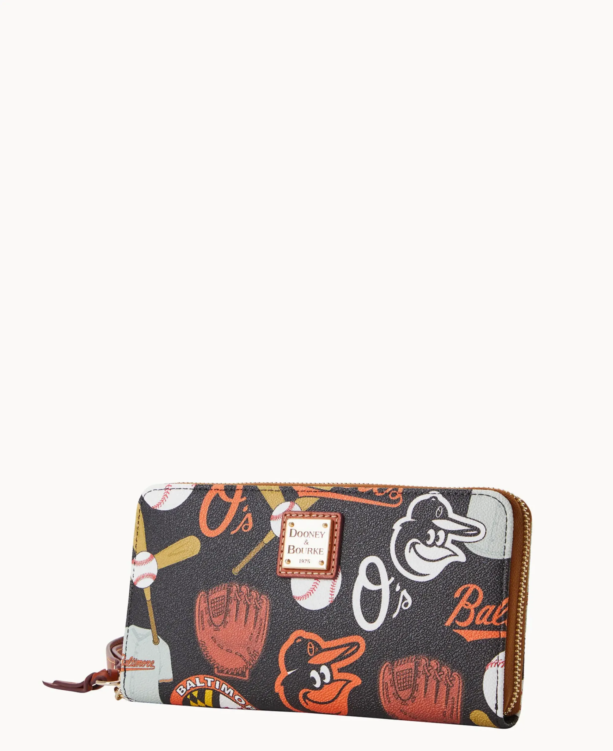 Dooney & Bourke Grab and Go|Wristlets<MLB Large Zip Around Wristlet Orioles