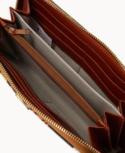 Dooney & Bourke Grab and Go|Wristlets<MLB Large Zip Around Wristlet Orioles