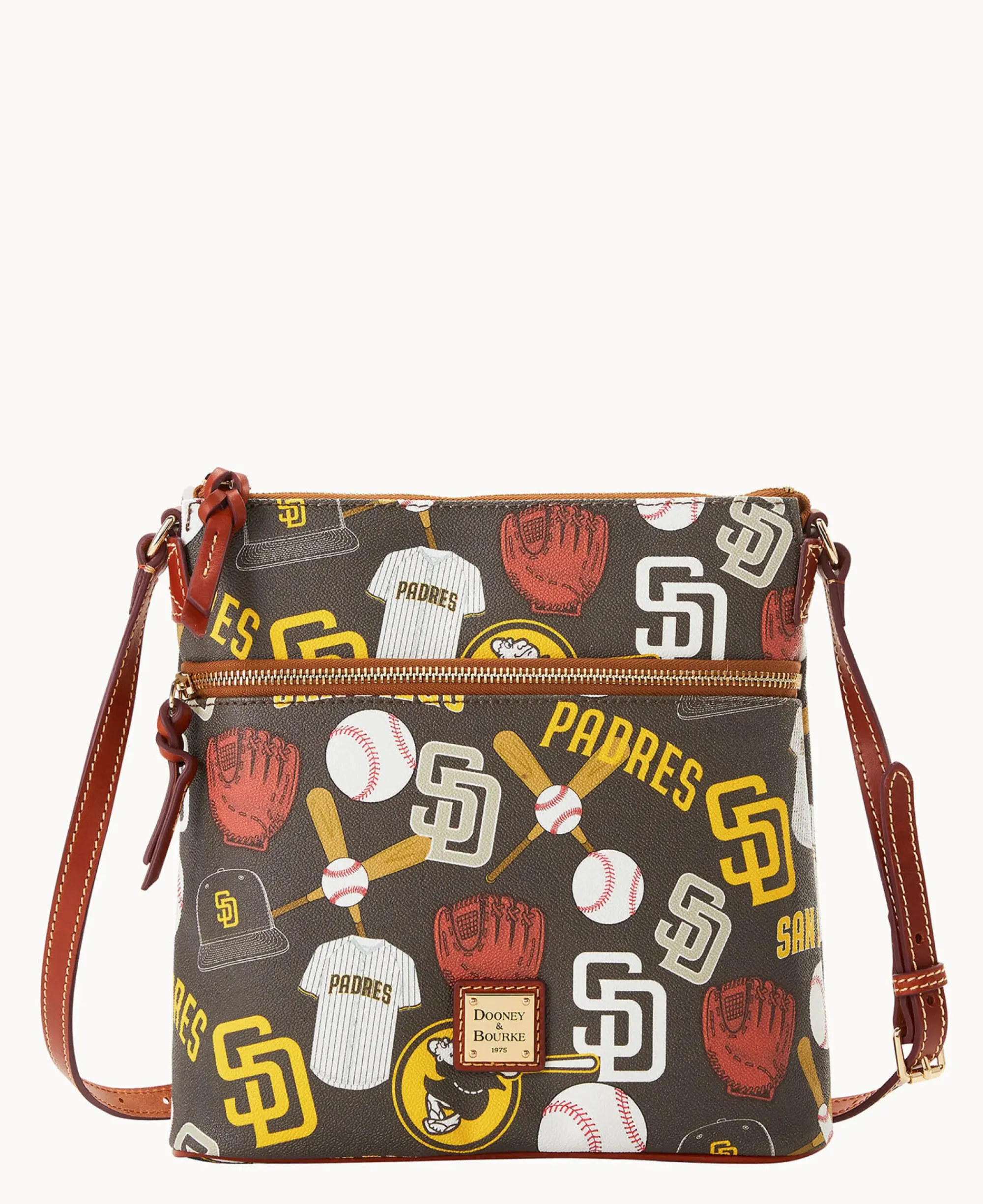 Dooney & Bourke Game Day Ready|Printed Fabric<MLB Crossbody Padres