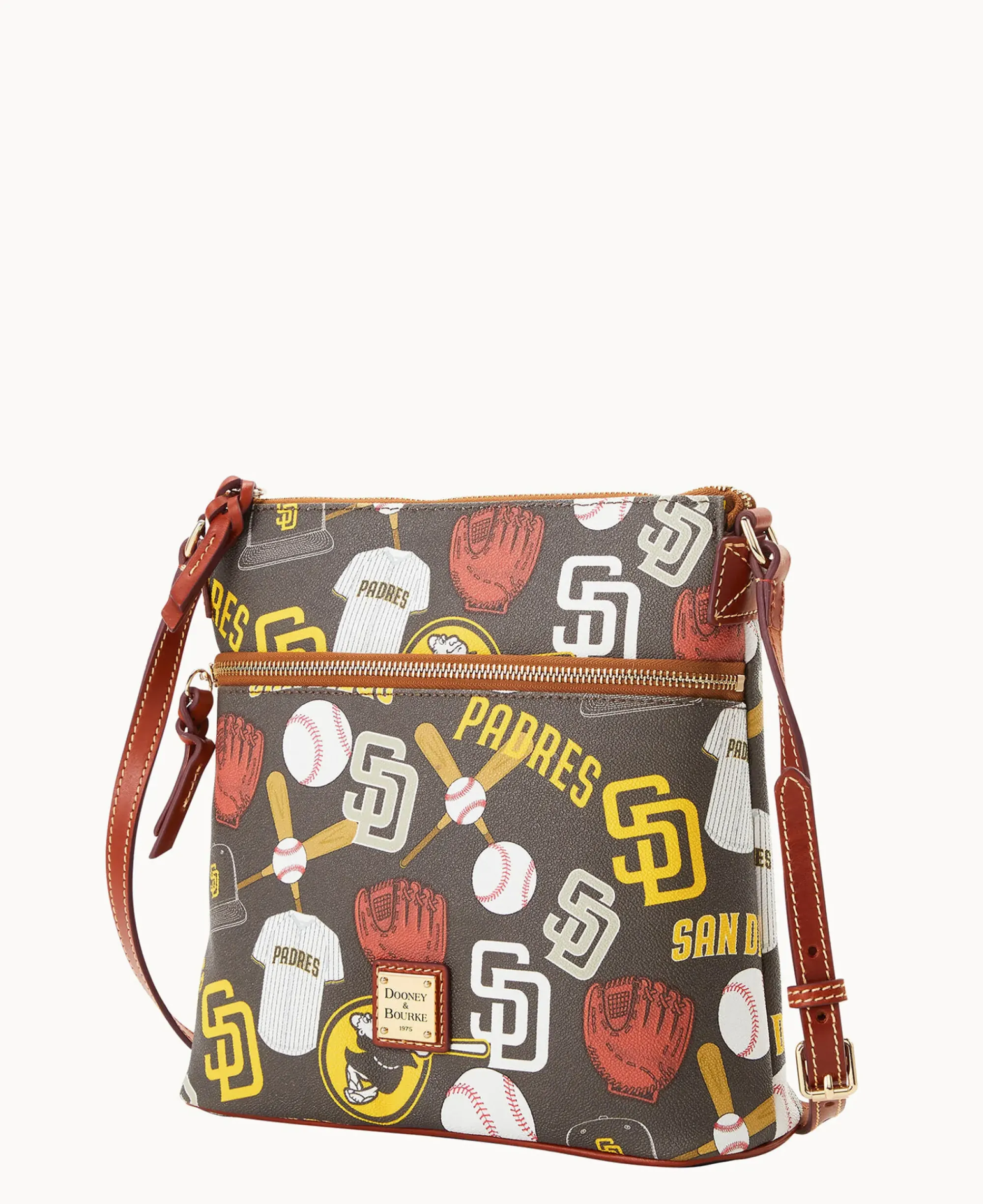 Dooney & Bourke Game Day Ready|Printed Fabric<MLB Crossbody Padres
