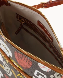 Dooney & Bourke Game Day Ready|Printed Fabric<MLB Crossbody Padres