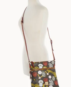 Dooney & Bourke Game Day Ready|Printed Fabric<MLB Crossbody Padres