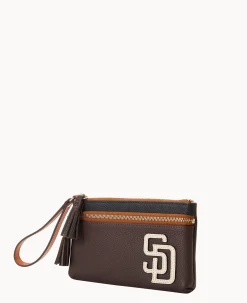 Dooney & Bourke Grab and Go|Wristlets<MLB Double Zip Wristlet Padres