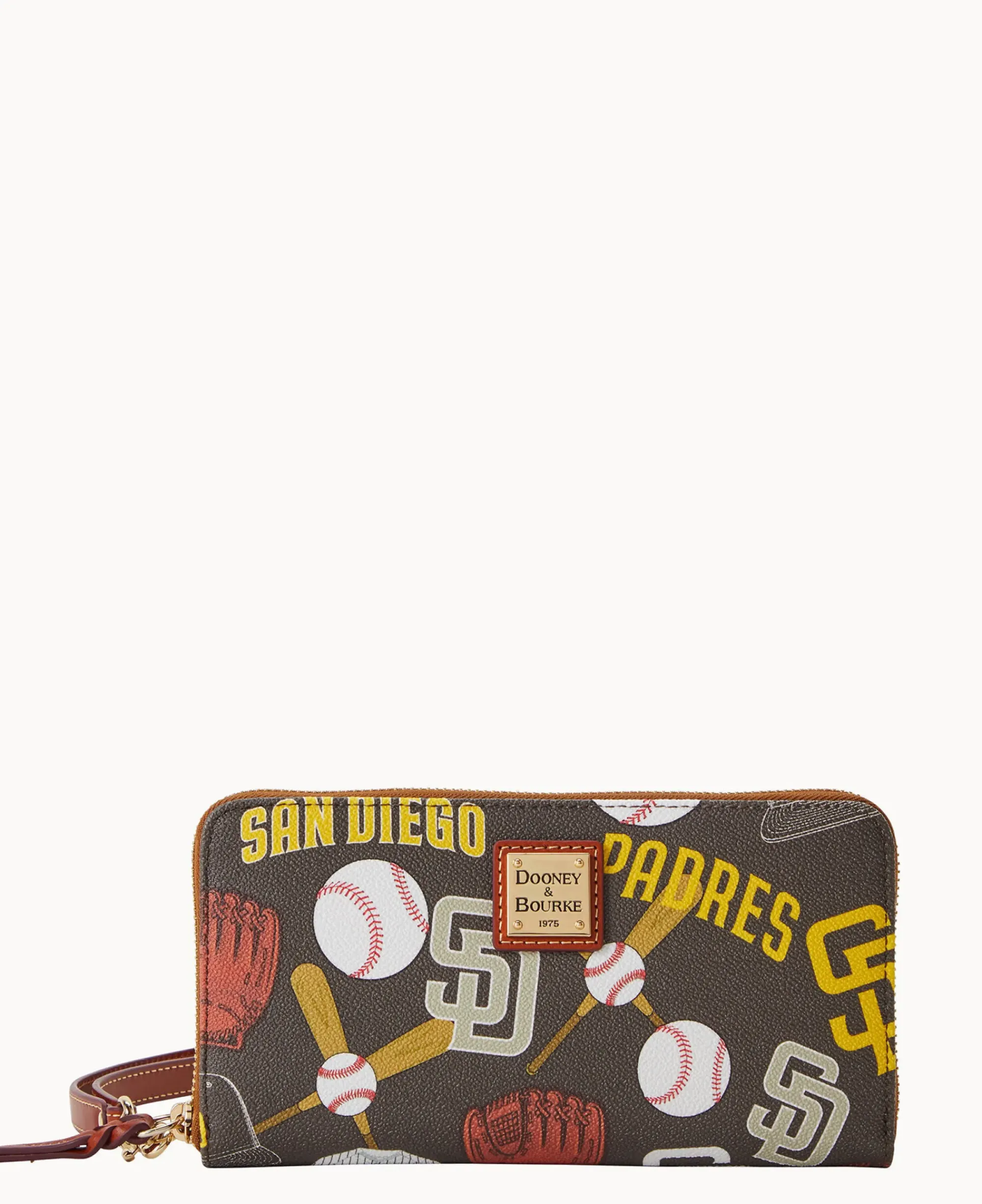 Dooney & Bourke Grab and Go|Wristlets<MLB Large Zip Around Wristlet Padres