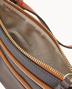 Dooney & Bourke Game Day Ready|Printed Fabric<MLB Triple Zip Crossbody Padres