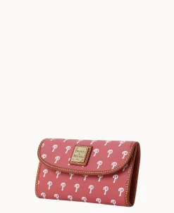 Dooney & Bourke Grab and Go|Clutches<MLB Continental Clutch PHILLIES