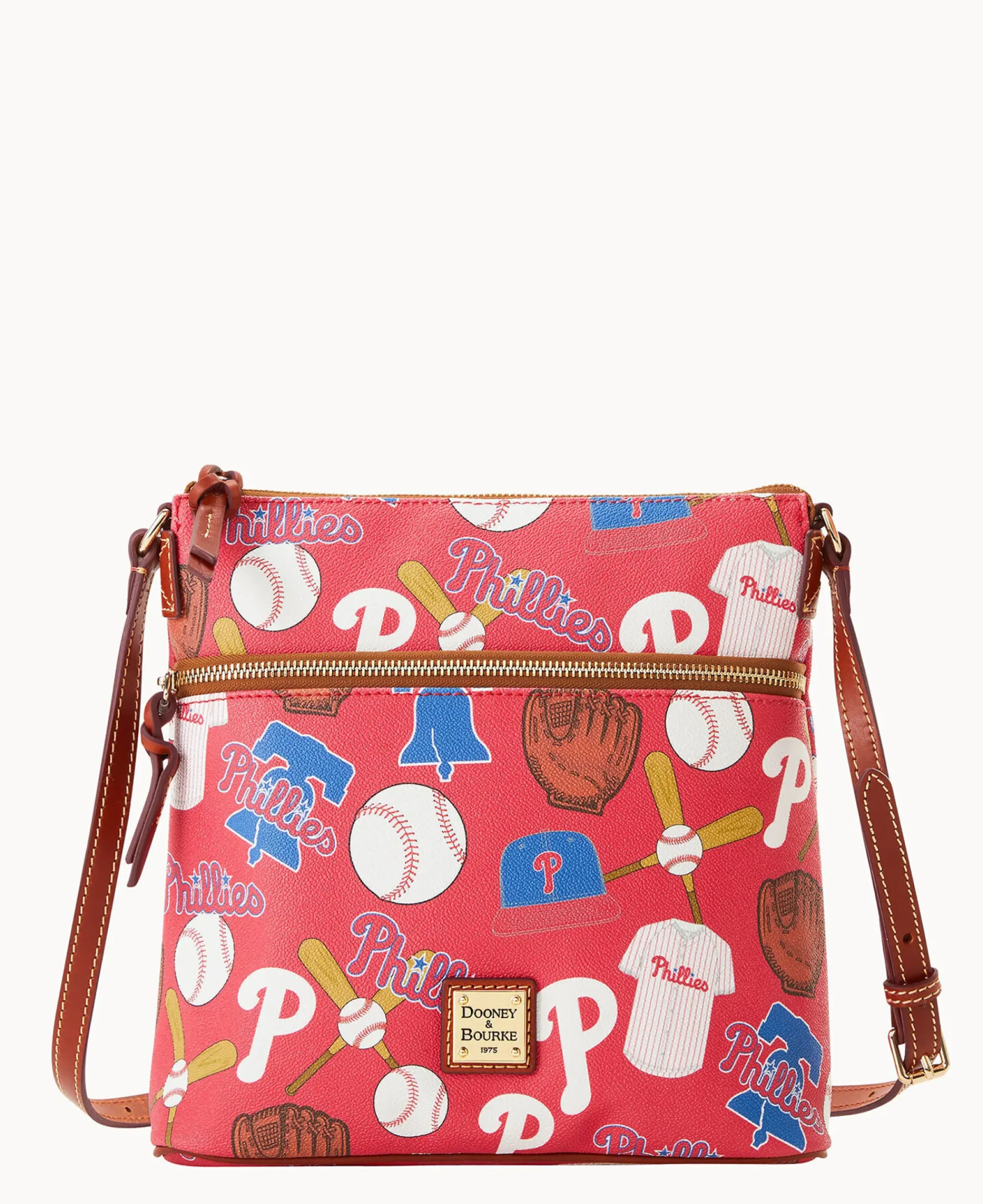 Dooney & Bourke Game Day Ready|Printed Fabric<MLB Crossbody Phillies