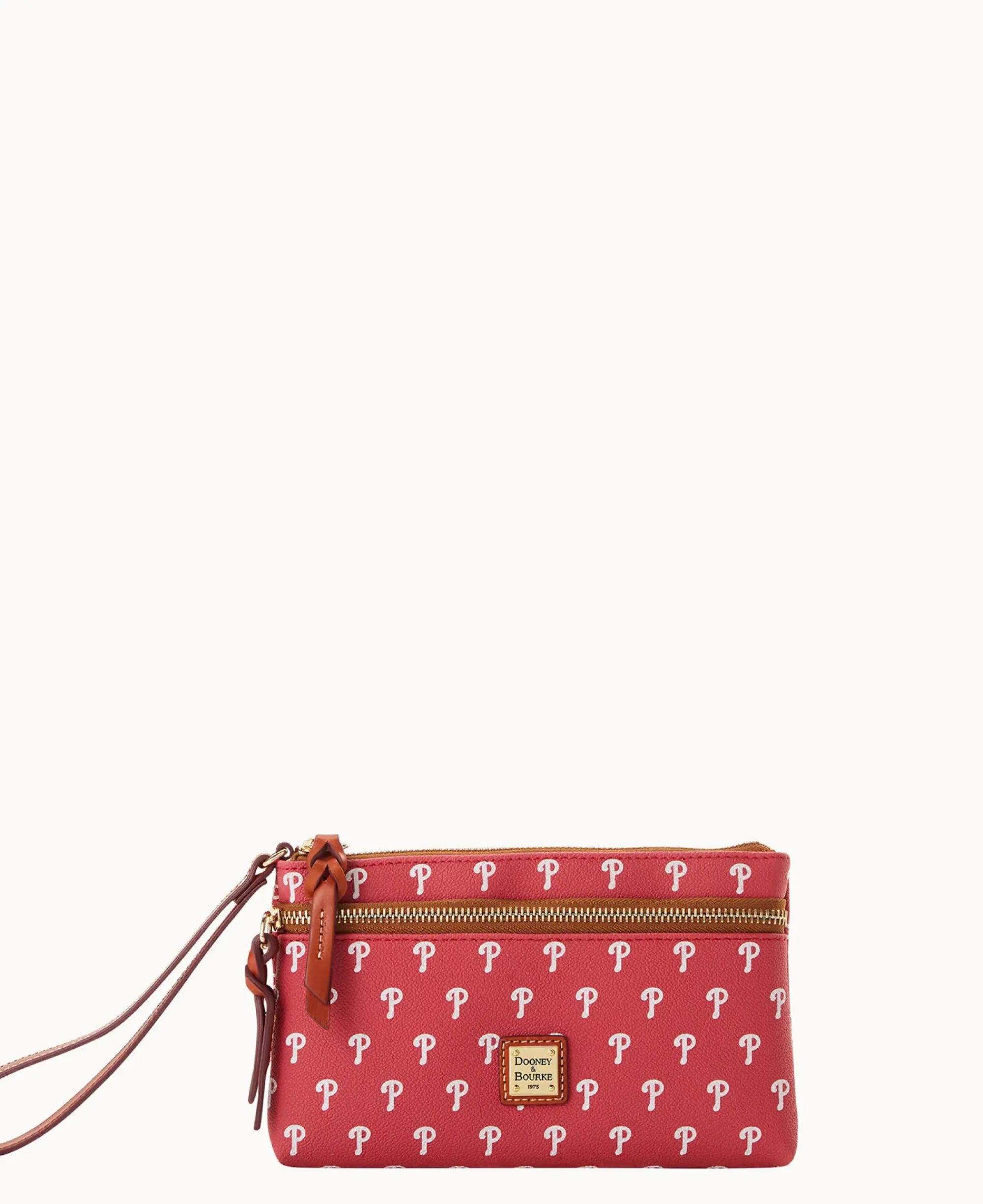 Dooney & Bourke Grab and Go|Wristlets<MLB Double Zip Wristlet Phillies