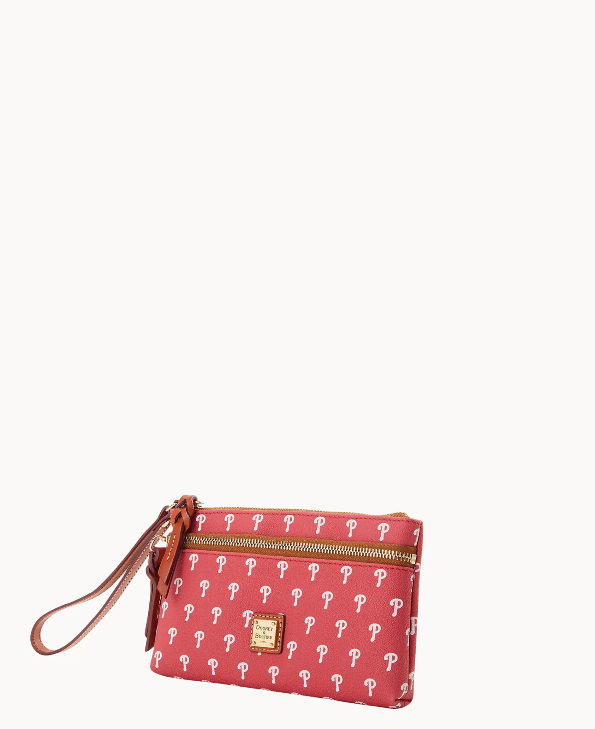 Dooney & Bourke Grab and Go|Wristlets<MLB Double Zip Wristlet Phillies
