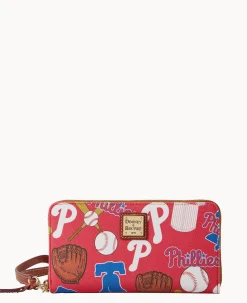 Dooney & Bourke Grab and Go|Wristlets<MLB Large Zip Around Wristlet Phillies