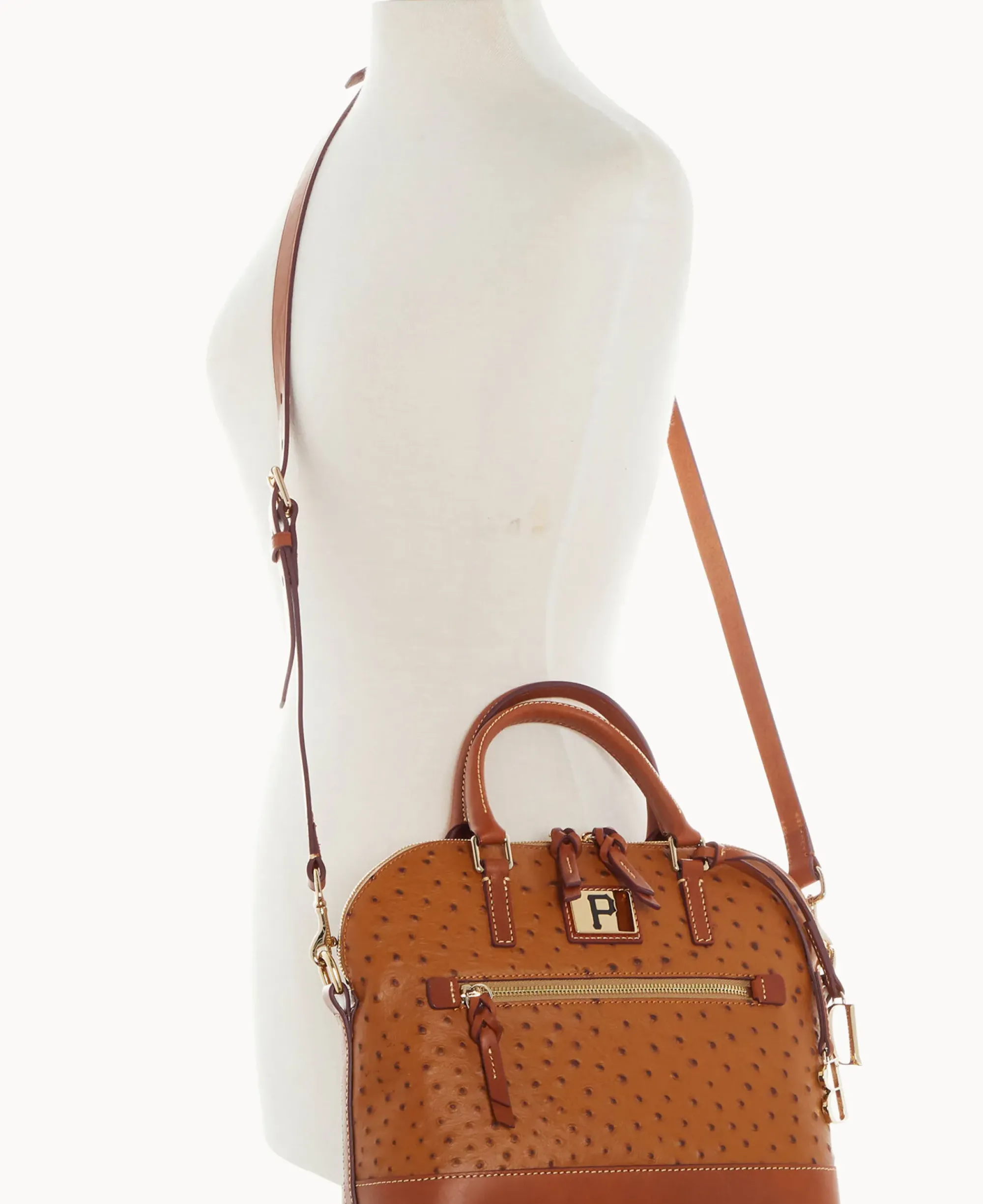 Dooney & Bourke Game Day Ready|Printed Fabric<MLB Domed Zip Satchel Pirates