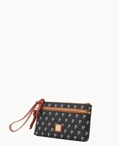 Dooney & Bourke Grab and Go|Wristlets<MLB Double Zip Wristlet Pirates