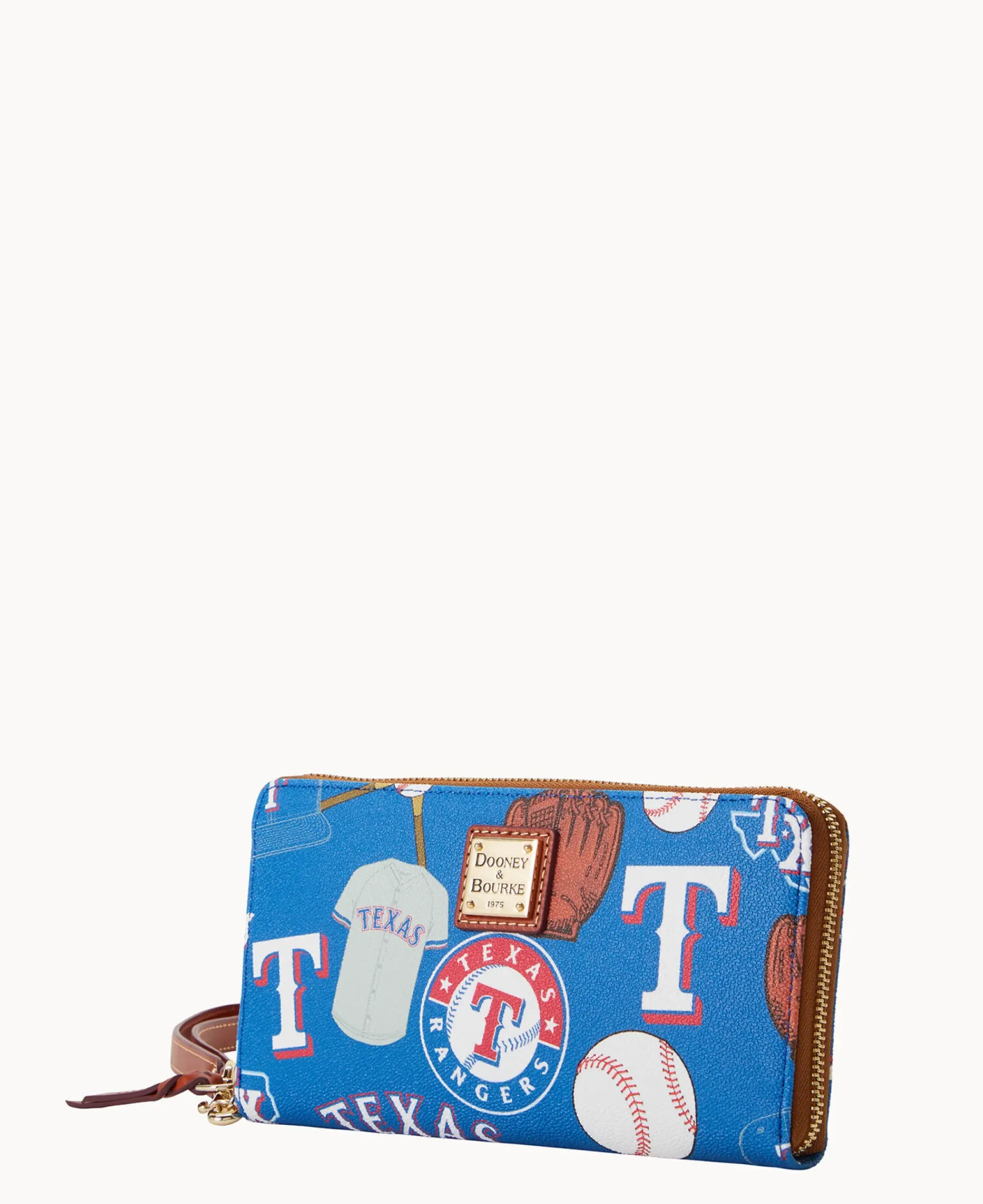 Dooney & Bourke Grab and Go|Wristlets<MLB Large Zip Around Wristlet Rangers