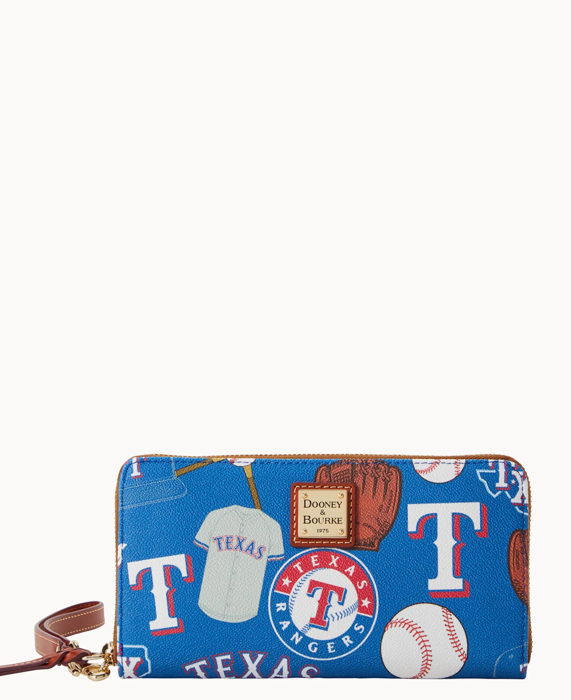 Dooney & Bourke Grab and Go|Wristlets<MLB Large Zip Around Wristlet Rangers