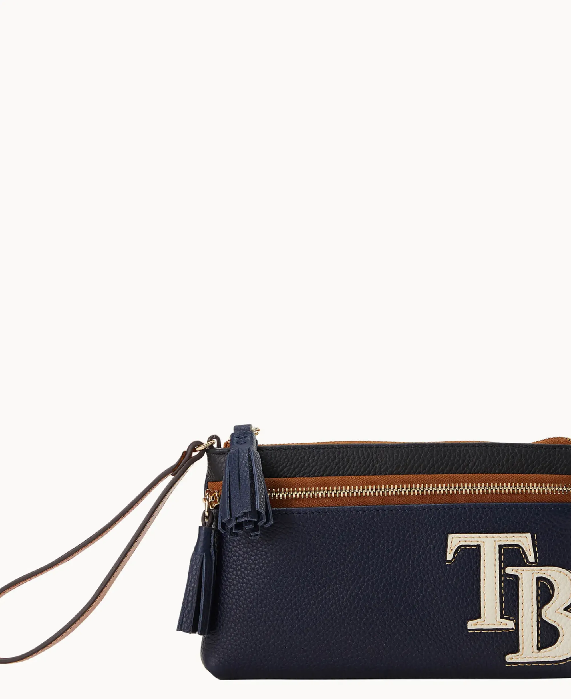 Dooney & Bourke Grab and Go|Wristlets<MLB Double Zip Wristlet Rays