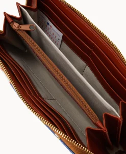 Dooney & Bourke Grab and Go|Wristlets<MLB Large Zip Around Wristlet Rays