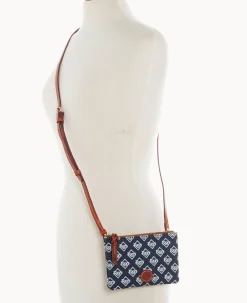 Dooney & Bourke Game Day Ready|Printed Fabric<MLB Top Zip Crossbody Rays