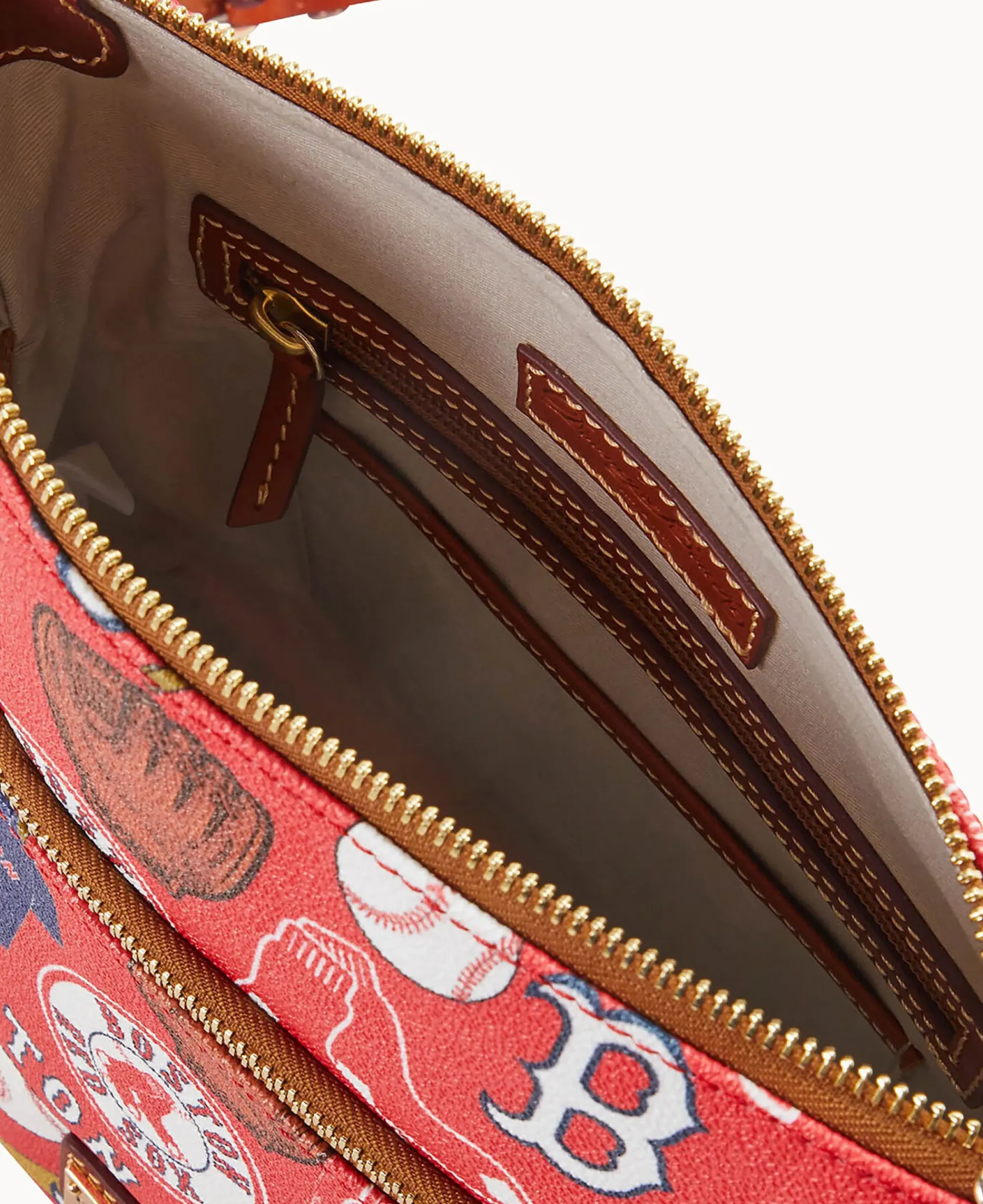 Dooney & Bourke Game Day Ready|Printed Fabric<MLB Crossbody Red Sox