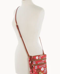 Dooney & Bourke Game Day Ready|Printed Fabric<MLB N S Triple Zip Crossbody Red Sox